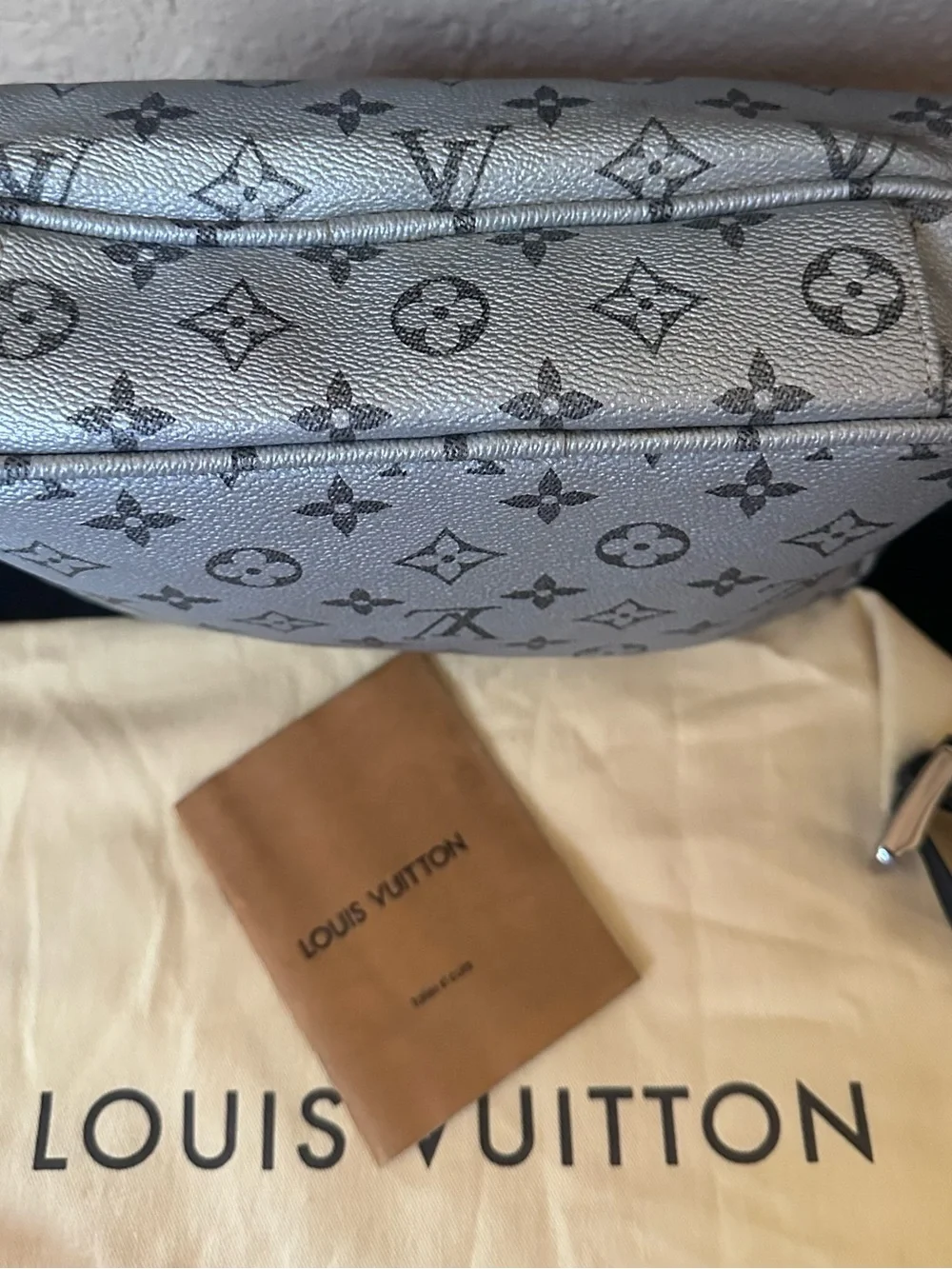 Louis Vuitton Silver Monogram crossbody messenger bag